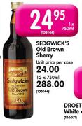 Sedgwick's Old Brown Sherry-1X750ml Each