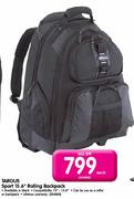 Targus Sport 15.6" Rolling Backpack-Each