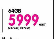 Apple 64GB iPad Mini With Wi-Fi-Each