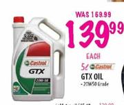 Castrol GTX Oil-5 Ltr each