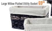 Large Willow Plaited Utility Basket