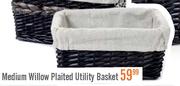 Medium Willow Plaited Utility Basket