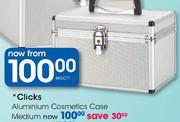 Clicks Aluminium Medium Cosmetic Case-Each