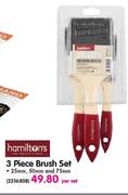 Hamilton's 3 Piece Brush Set-25mm, 50mm & 75mm Per Set