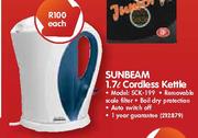 Sunbeam 1.7ltr Cordless Kettle-SCK-199 Each