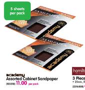 Academy Assorted Cabinet Sandpaper-Per Pack
