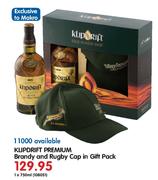 Klipdrift Premium Brandy And Rugby Cap In Gift Pack-1x750ml