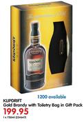 Klipdrift Gold Brandy With Toiletry Bag In Gift Pack-1x750ml