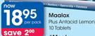 Maalox Plus Antacid Lemon 10 Tablets-Per Pack