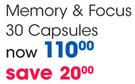Natrx Memory & Focus 30 Capsules