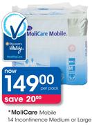 Moli Care Mobile 14 Incontinence Medium Or Large-Per Pack