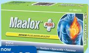 Maalox Plus Antacid Lemon 10 Tablets-Per Pack
