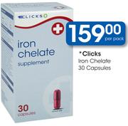 Clicks Iron Chelate 30 Cpasules-Per Pack