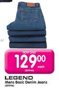 Legend Mens Basic Denim Jeans-Each
