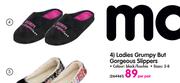 Ladies Grumpy But Gorgeous Slippers-Per Pair