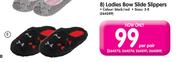 Ladies Bow Slide Slippers-Per Pair