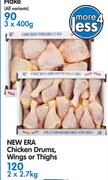 New Era Chicken Drums,Wings Or Thighs-2 x 2.7Kg