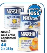 Nestle Gold Cross Condensed Milk-3 x 385g