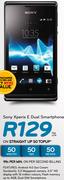 Sony Xperia E Dual Smartphone-On Straight Up 50 TopUp