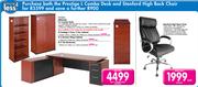 Prestige L Combo Desk And Stanford High back Chair Combo