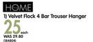 Velvet Flock 4 Bar Trouser Hanger