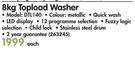 Defy 8kg Topload Washer DTL 140