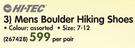 Hi-Tec Mens Boulder Hiking Shoes-Per Pair