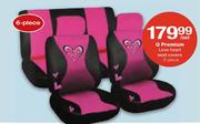 Q Premium Love Heart Seat Covers-6pcs