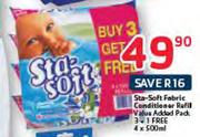 Sta-Soft Fabric Conditioner Refill Value Added Pack-4x500ml