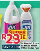 Jik Bleach 1.5L & Multi Action 500ml Banded Pack