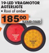 19-LED Vragmotor Agterligte Rooi Of Amber(TL22LED/33LED)