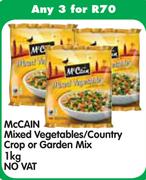 Mccain Mixed Vegetables/Country Crop Or Garden Mix-3x1Kg