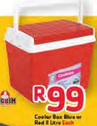  Big Jim Cooler Box Blue Or Red-8Ltr