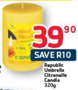 Republic Umbrella Citrenella Candle-320g
