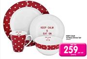 Keep Calm 16 Piece Dinner Set
