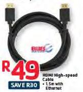 Ellies HDMI High Speed Cable