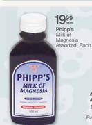 Phipp's Milk Of Magnesia Assorted-100ml Each