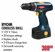 Ryobi Cordless Drill -12V