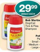 Bob Martin Dog/Cat Tick & Flea Shampoo-200ml each