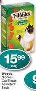 West's Nibbles Cat Treats Assorted Each-250g