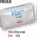 Johnson's Baby Soap  -5 x 100g