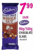 Cadbury Chocolate Slab 90g/100g