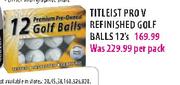 Titleist Pro V Refinished Golf Balls-12's