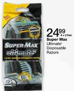 Super Max Ultimate3 Disposable Razors-4 + 2 Free