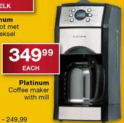 Special Platinum Coffee Maker With Mill 