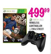 XBOX360 Wireless Controller + Fifa Street