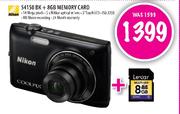 Nikon S4150BK + 8GB Memory Card 