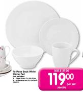 16 Piece Basic White Dinner Set