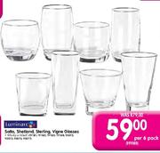 Luminarc Salto, Shetland, Sterling, Vigne Glasses (Whisky or Hiball)-per 6 pack
