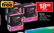 Kotex Sanitary Pads-8's/10's/12's-Per Pack